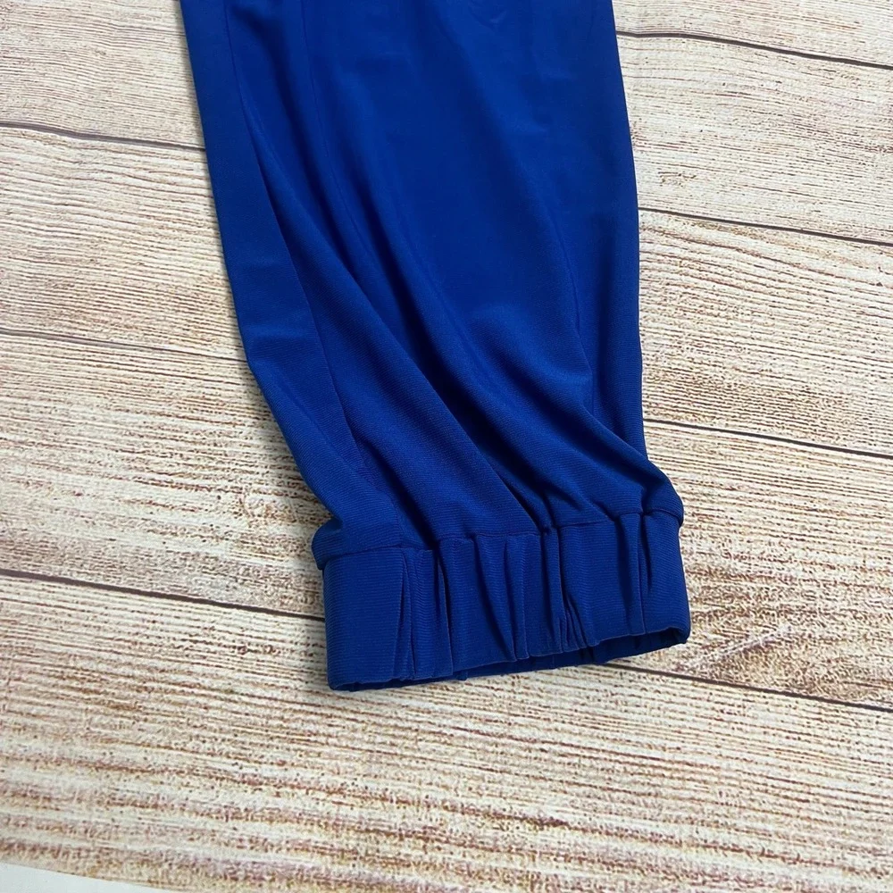 GoodTime USA NEW Womens Blue Solid Romper Jumpsuit Size Small‎ Long Sleeve V Cut
